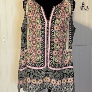 Rose and Olive Women's Pullover Tank Sz Lg